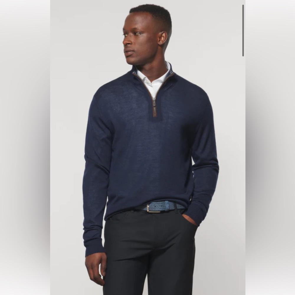 Johnny-O Baron Lightweight Wool Blend 1/4 Zip Pullover Sweater